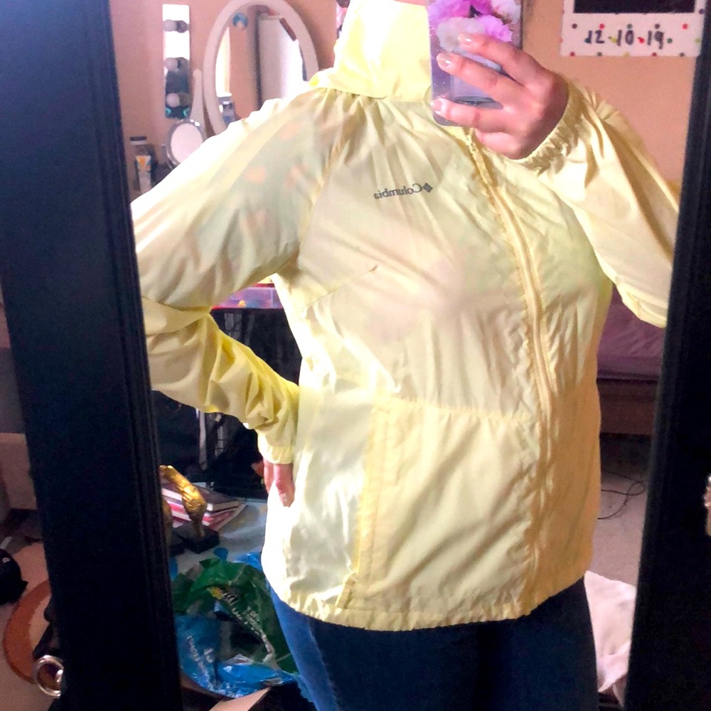Columbia waterproof jacket in yellow